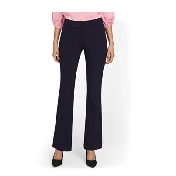 NWT Lands End Women Mid Rise Unhemmed Bootcut Dress Pants Sz 16 22/23W $80 5E122 - Picture 1 of 1